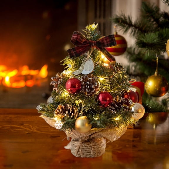 Abbraccia Artificial Tree ,Christmas Artificial Tree, Miniature Small Xmas Artificial Tree for Home ,Winter,Indoor Craft red