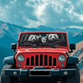 thumbnail image 2 of Uorisanigo Windshield Sun Shade for 2007-2023 Wrangler Rubicon Sahara TJ JK JKU 2 & 4 Door - Panda Driving Print Sunshade Compatible with Jeep Foldable Front Window Sun Visor Block UV Rays, 2 of 7