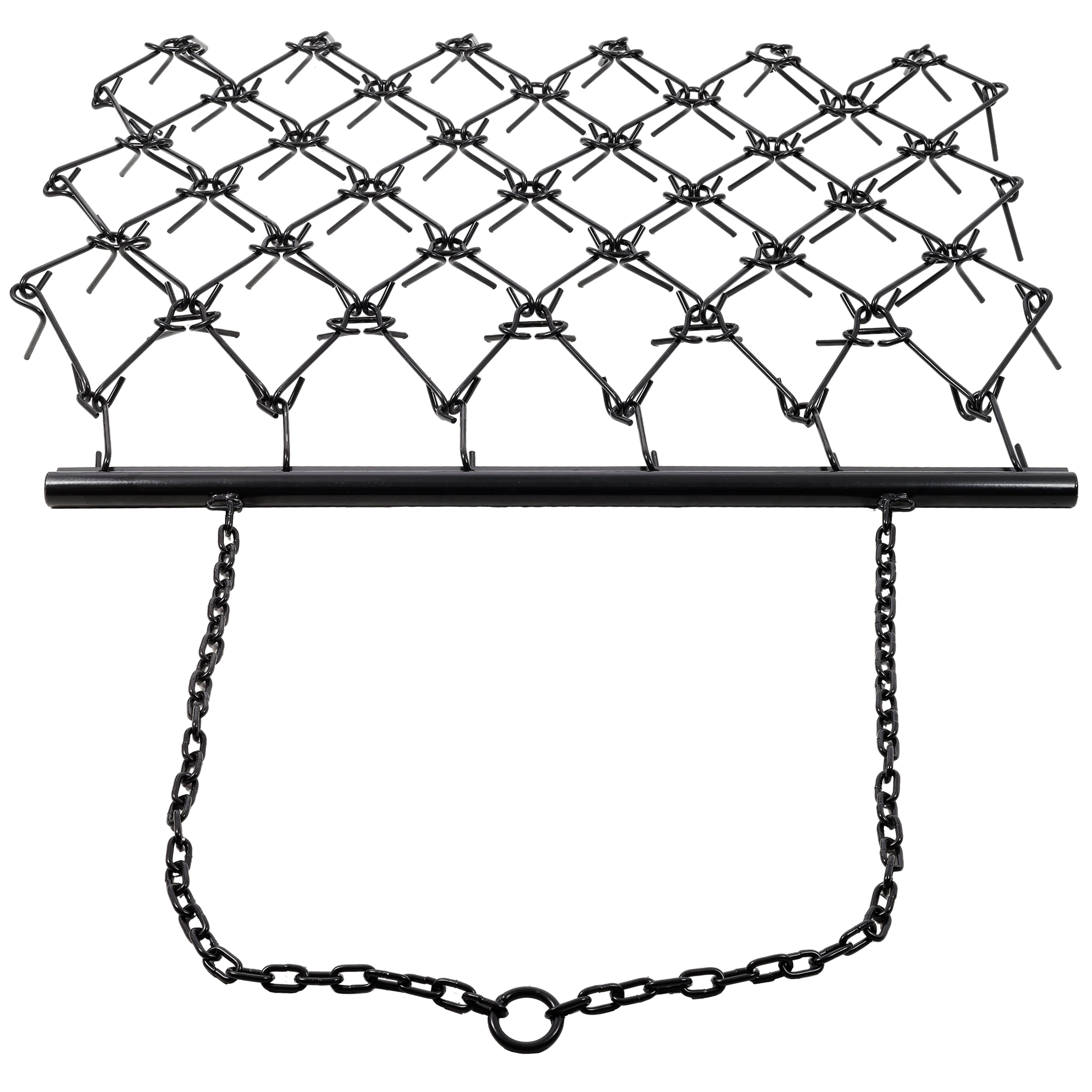 5FT Drag Harrow & Field Leveler, 6 Rows of Teeth, Heavy-Duty Steel, ATV/UTV Towable