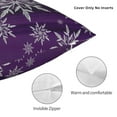 thumbnail image 3 of Pofeuu Snowflake Gradient Purple Print Double-sided plush pillowcase Square Throw Pillow Covers Pillows Cover for Living Room Bedroom Sofa Couch Cushion Cover（No pillow core）-20"x20", 3 of 7