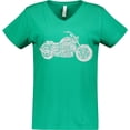 thumbnail image 3 of Inktastic Distressed Motorcycle Women's V-Neck T-Shirt, 3 of 5