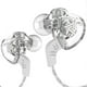 thumbnail image 5 of Monstrate Auriculares con cable In-Ear HiFi Estéreo Sonido Deportes Auriculares para correr Video MP4 Auriculares para teléfonos inteligentes Blanco Blanco transparente 2piezas, 5 of 6