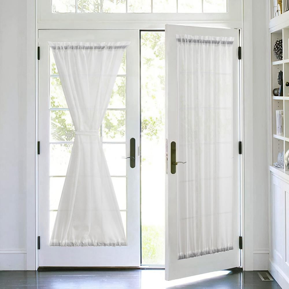 Details about   2 Pcs French Blackout Door Curtain Elegance Privacy Thermal Insulated For Window 