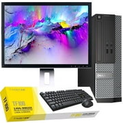 Restored Dell OptiPlex 790 Desktop PC Intel i3 3.4GHz Processor 16GB of RAM 500GB Hard Drive DVD Wi-fi with a 19" LCD and T-Wolf TF100 Wireless Keyboard and Mouse - Windows 10 Computer (Refurbished)