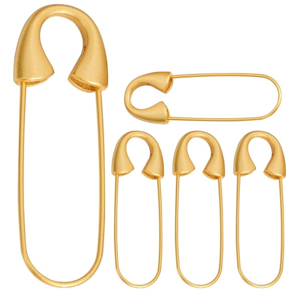 BRIGHTFUFU Pensos de seguridad de 8pcs Broche Grandes alfileres de seguridad Pins de seguridad decorativos para joyas de artesanía de bricolaje haciendo clips de vestimenta de vestir de seguridad