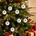 thumbnail image 4 of Fmbmuo Christmas Faux Fur Ball Ornaments with Santa Snowman Mini Resin Decor for Tree Wreath Home Holiday Decor Christmas Decor,White, 4 of 5
