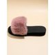 thumbnail image 3 of Women's Minimalist Open Toe Fluffy Slides, 3 of 4