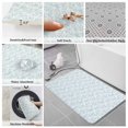 thumbnail image 6 of Aqua Spring Floral Bath Mat 3 Piece Bathroom Rug Set, Summer Botanical Watercolor Non Slip Bath Rug Contour Mat and Toilet Lid Cover, Absorbent Shower Mats Soft Bath Rugs and Mats Sets, 6 of 8