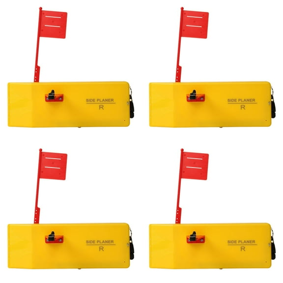 Offshore Trolling Planer Boards for Fishing - 9.65x3.54 Inch Crappie Planer Board Kit with Quick-Release Clip & Flag - Adjustable Weight for Inshore/Offshore Boat Fishing