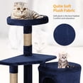 thumbnail image 5 of XF XINFENG Cat Tree 36 inch Tall Scratching Toy Activity Centre Cat Tower Cat Condo Multi-Level Furniture Scratching Posts for Indoor Cats, Navy Blue, 5 of 8