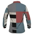 thumbnail image 5 of Vedolay Big Mens Polo Shirts Classic Fit Tops Buttons Polo Shirt Long Sleeve Pullover D,XL, 5 of 5