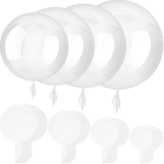 40pcs Clear Balloons for Stuffing 12/18/20/24inch Bobo Balloons Transparent Bubble Balloon for Birthday Valentines Christmas Wedding Party Decoration