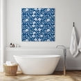 thumbnail image 3 of Blue White Floral Wall Art Painting on Canvas, Farmhouse Retro Botanical Leaves Canvas Art Home Prints Wall Art Framed Modern Artwork for Living Room Bedroom Wall Decor 12x12in, 3 of 9