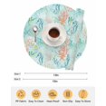 thumbnail image 6 of 15 Inch Round Placemats Set of 6, Teal Red Coastal Non Slip Heat Insulation PP Table Mats, Nautical Seahorse Beach Coral Starfish Washable Place Mats for Kitchen Dining Party Table Decor, 6 of 7
