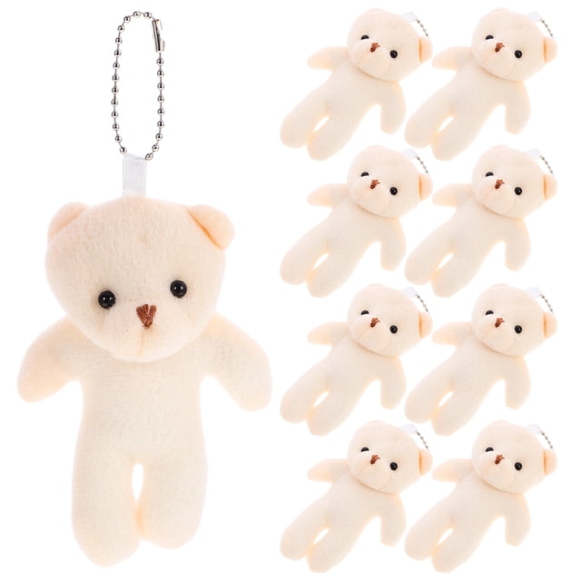 KAKOWELY Mini oso de peluche con colgante de oso de peluche, juguete de peluche para fiesta