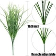 thumbnail image 4 of 8pcs Artificial Outdoor Plants Fake Grass Bushes Artificial Shrubs Artificial Fake Grass Plant Faux Wheat Grass for Outdoor UV Resistant Plastic Greenery Plants (Green), 4 of 5