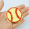 thumbnail image 3 of 12PCS Baseball Patch Gold Edges Baseball Applique Baseball Iron on Patches for DIY Clothing Repair, 3 of 6
