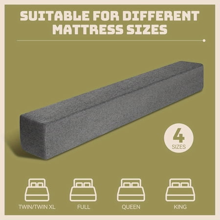 Bed Gap Filler, High-Density 45D Sponge, Removable and Washable Cover, Adjustable Bed Wedge Pillow, Mattress Extender Filler for Headboard Gap, Bed Space Crack, Wall