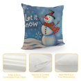Lingy Christmas Pillow Cover Snowman Let It Snow Snowflake Decoration