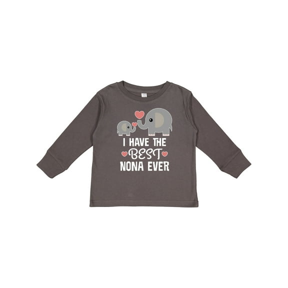 Inktastic Best Nona Ever Grandchild Gift Boys or Girls Long Sleeve Toddler T-Shirt
