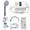 White, variant on 3500W Electric Tankless Water Heater Set 110 Volt with LCD Display,US Version Instant Hot Water Heater for Bathroom Shower