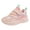 Pink, variant on Girls Lightweight Breathable Hook and Loop Kids Shoes Running Sneakers(White,11.5 Little Child)