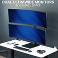 thumbnail image 4 of VIVO Dual Ultrawide Monitor Desk Stand with Glass Base, 2 Screens up to 49", 4 of 8
