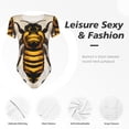 thumbnail image 4 of Fotbe Honey Bee Body de Mujer con Cuello Redondo y Mangas Cortas, Sin Mangas Ajustado, Suave, Cómodo y Básico-Small, 4 of 7