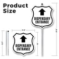 thumbnail image 2 of Dispensary Entrance Up (10 Pack) 12 inch X 12 inch Shield Shaped Rust-Free Aluminum Metal Signs with Aluminum Mounting Stakes Weather Resistant Made in the USA, 2 of 8