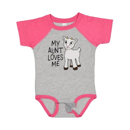

Inktastic My Aunt Loves Me- cute goat Boys or Girls Baby Bodysuit