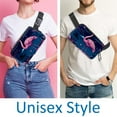 thumbnail image 2 of Starry Flamingos Crossbody Bag Belt Bag Fanny Bag Lightweight Adjustable with Extension Strap Unisex, 2 of 7