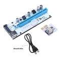 thumbnail image 3 of ZheElen PCI -E Riser Board PCI -E 1x to 16x Extender Adapter GPU Riser Card with 6 -pin 4 -pin SATA Interface 6 -pin PCI -E Riser Card blue 1Set, 3 of 5