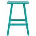 thumbnail image 3 of Florence Outdoor 29" HDPE Plastic Saddle Seat Barstool in Turquoise, 3 of 6