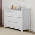 thumbnail image 4 of Storkcraft Avalon 6 Drawer Nursery Double Dresser, White, 4 of 16