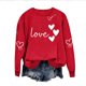 thumbnail image 2 of Xuyuer Valentines Day Shirts Women Valentine Crewneck Sweatshirts Love Heart Sweatshirt Valentine's Long Sleeve Tops Printed Sweatshirt Casual Loose Vintage Graphic Pullover Tops, 2 of 7