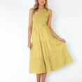 thumbnail image 2 of Womens Summer Dresses Casual One Shoulder One Shoulder Maxi Dress Ladies Sleeveless Beach Dresses, 2 of 8