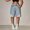 Light Blue, variant on Liyamei Girls Lace Capri Denim Shorts with Elastic Waist Size 12-16,Light Blue