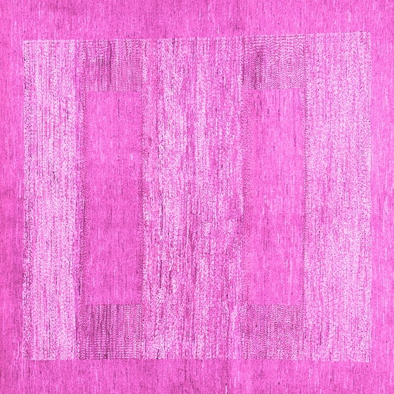 Ahgly Company Indoor Square Abstract Pink Contemporary Area Rugs, 6' Square