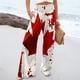 thumbnail image 2 of Pantalones informales holgados con estampado floral para mujer: tejido suave y transpirable, versátiles para casa/aire libre, 3 estaciones, fácil cuidado., 2 of 7