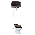 thumbnail image 6 of Renovators Supply High Tank Pull Chain Toilet w/Dark Oak Wooden Raised High Tank 59" to 74" Adjustable Height Chrome Z Pipe and Elongated Toilet Bowl, 6 of 7
