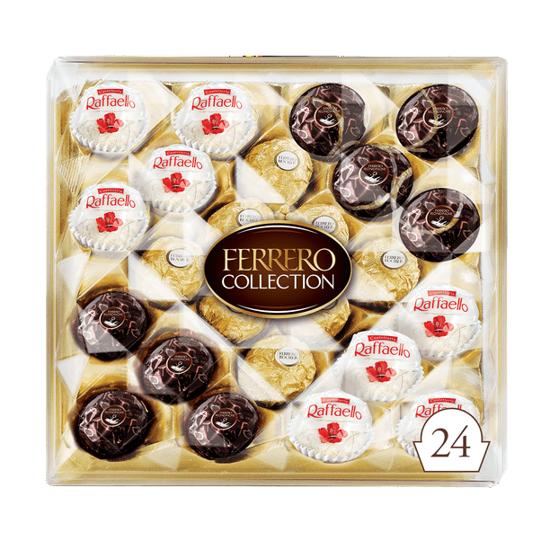 Boîte cadeau de confiseries au chocolat et à la noix de coco assorties de la Collection Ferrero 259g, 24 pièces