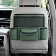 thumbnail image 4 of Car Seat Organizer Between Seats Leather Backseat Storage Bag • Multifunctional Car Organizer • Tissue Dispenser Cup Holders Mesh Pocket Auto Seat Back Hanging, 4 of 7