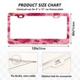 thumbnail image 2 of Aluminum License Plate Frame 2 Pack Car Exterior Accessory Car Tag Holder for Front Rear Plates Cars Decor Red Valentine's Day Pattern, 2 of 7