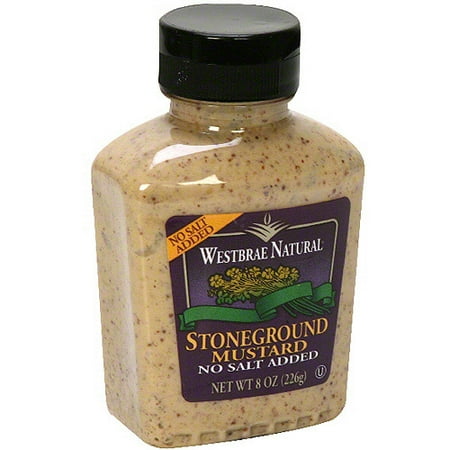 Westbrae Natural Stone Ground Mustard, 8 oz (Pack of 12)