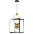thumbnail image 2 of Snowgaze 12 in. 9-Light Indoor Matte Black and Gold Finish Chandelier with Light Kit, 2 of 5