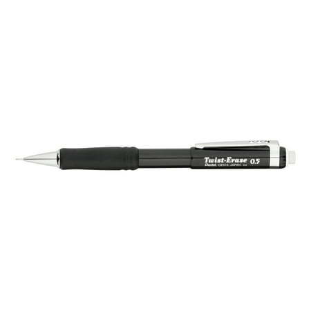 Pentel Twist-Erase III Mechanical Pencil (0.5mm), Black Barrel