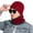 Red, variant on 2-Pieces Beanie Hat Scarf Set Chunky Thick Fleece Lined Cap Men Winter Warm Knit Skull Hats with Scarf