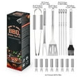 thumbnail image 2 of Opehuo 16-Piece Stainless Steel Grill Set,BBQ Combination Tools,Outdoor BBQ Grill Set,Heavy Duty Grill Tools for Outdoor Camping,Stainless Steel Barbecue Utensils Kit, 2 of 8