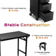 thumbnail image 3 of Byootique Nail Desk Mobile Station Rolling Makeup Manicure Table Nail Artist, 3 of 9