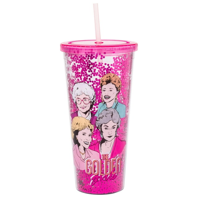 Vaso Cold Cup Silver Buffalo The Golden Girls de 32 ml con tapa y pajita